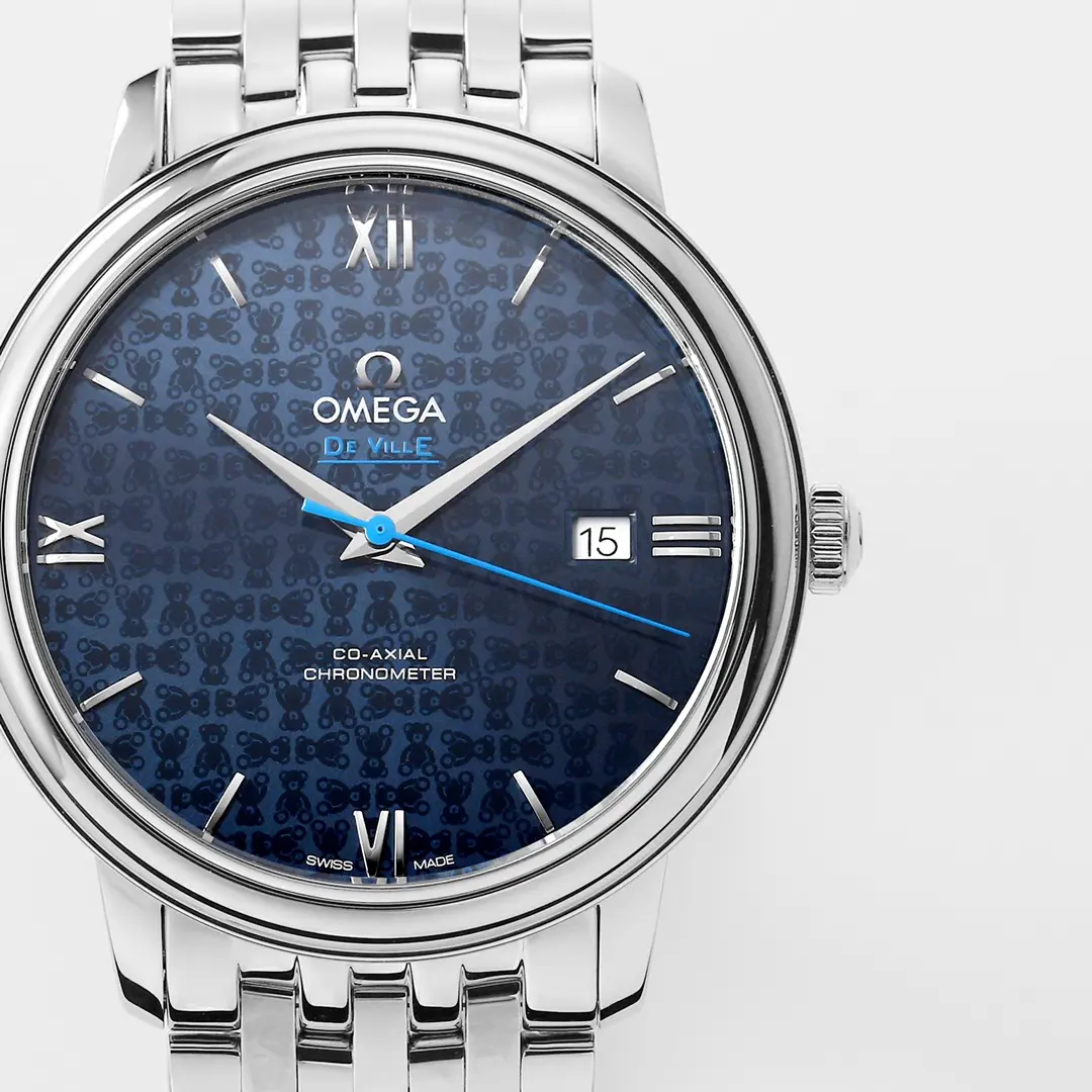 ZF Factory OMEGA De Ville 424.10.40.20.03.003 Blue Steel VSF Watch SoftTouch 464